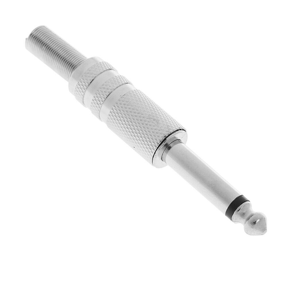10 Pcs High Quality 6.35mm Audio Connectors Assembly Stereo Audio Tone Plug