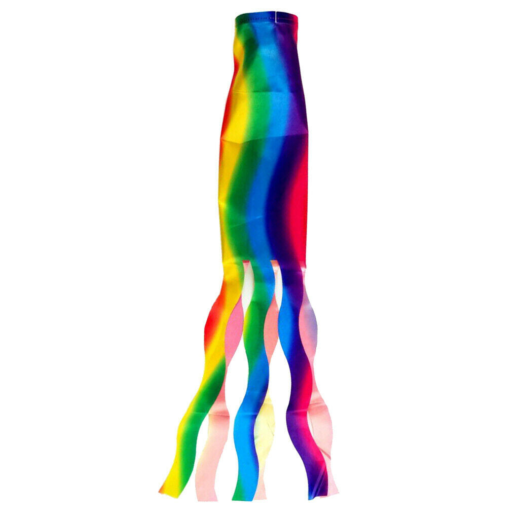 2pcs Windsock Polyester Outdoor Garden Wind Sock Decoration 70/140cm Rainbow