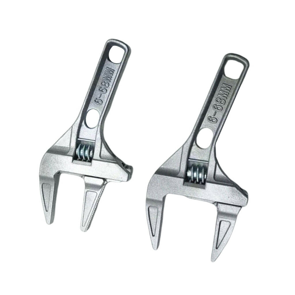 2x Multi-function Bathroom Wrench Spanner Useful Adjustable Anti-rust 6-68mm