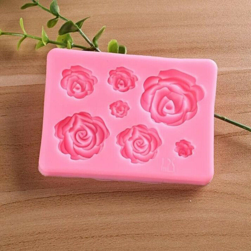 Rose Flower Silicone Mold Cake Decorating Tool Candy Clay Chocolate Fonda.l8
