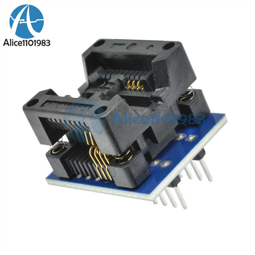 5PCS SOP8 to DIP8 Wide-body Seat Wide 200mil Programmer Adapter Socket Blue