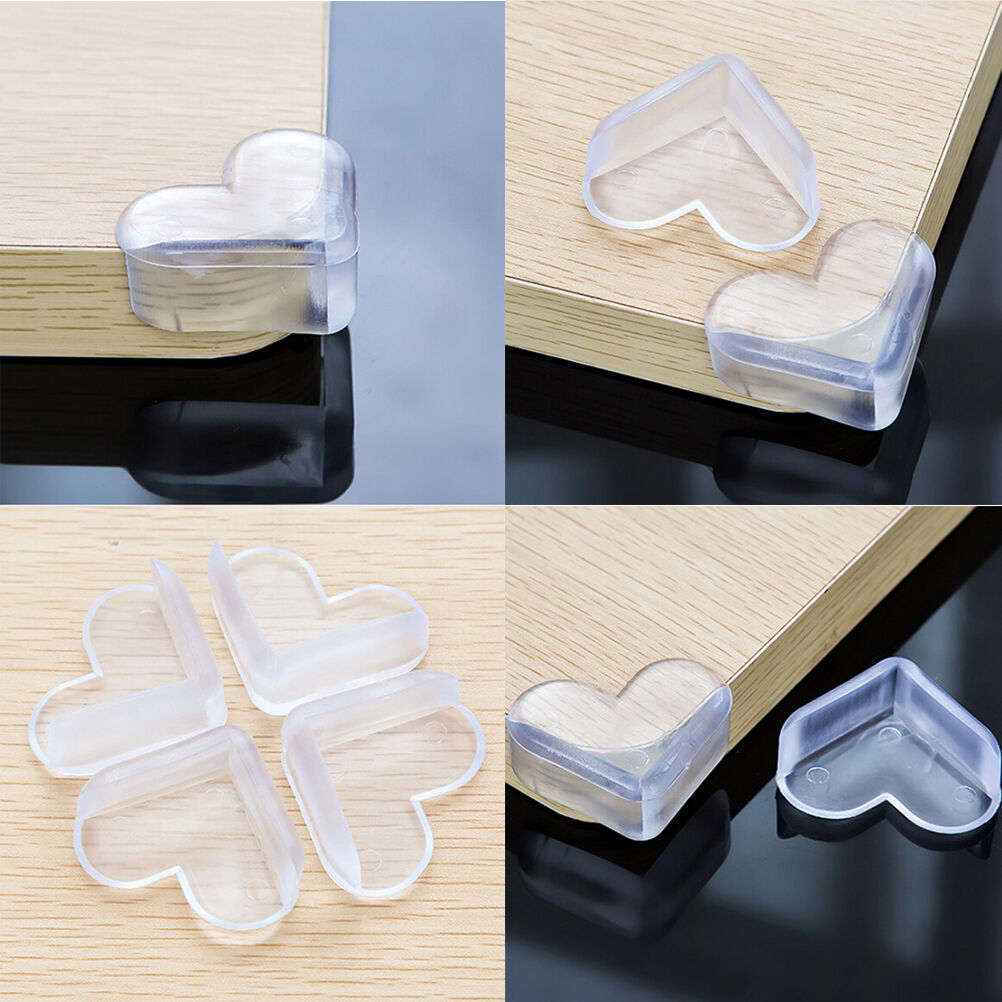 4X Child Baby Safe silicone Protector Table Heart Corner Edge Protection .l8