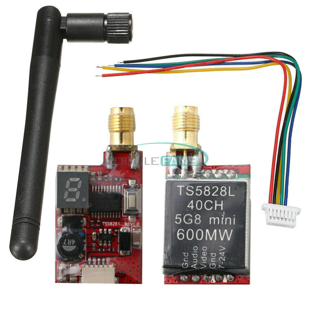 TS5828L TS5828 5.8G 40CH 600mW 190mA/12V Transmitter With RP-SMA Antenna FPV
