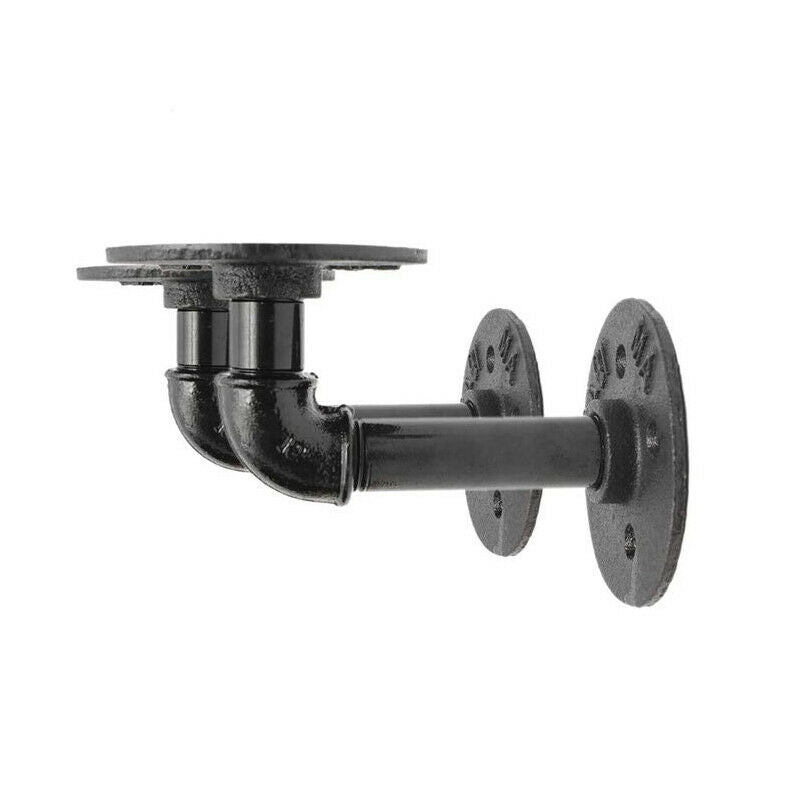 2x Retro Heavy Duty Water Pipe Wall Rack Shelf Table Bracket Plate Support Stand