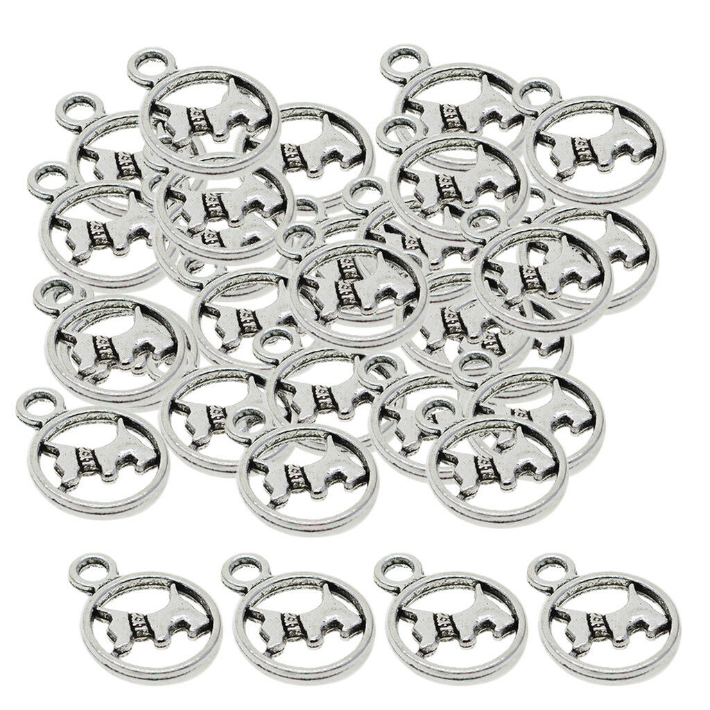 50pcs Dog Design Alloy Pendants Jewelry Making Charms Findings for Crafting