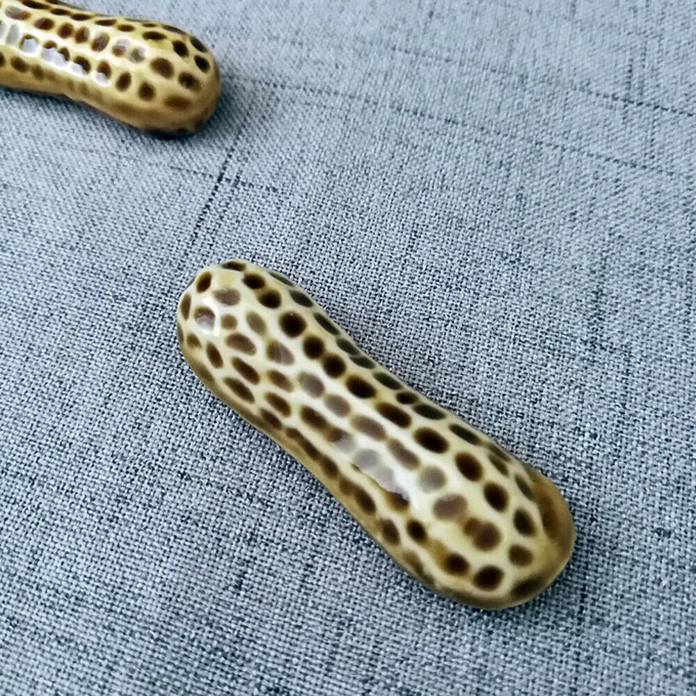 2x Ceramic Peanut Chopstick Rest Rack Household Tableware Pen Holder Tabel Decor