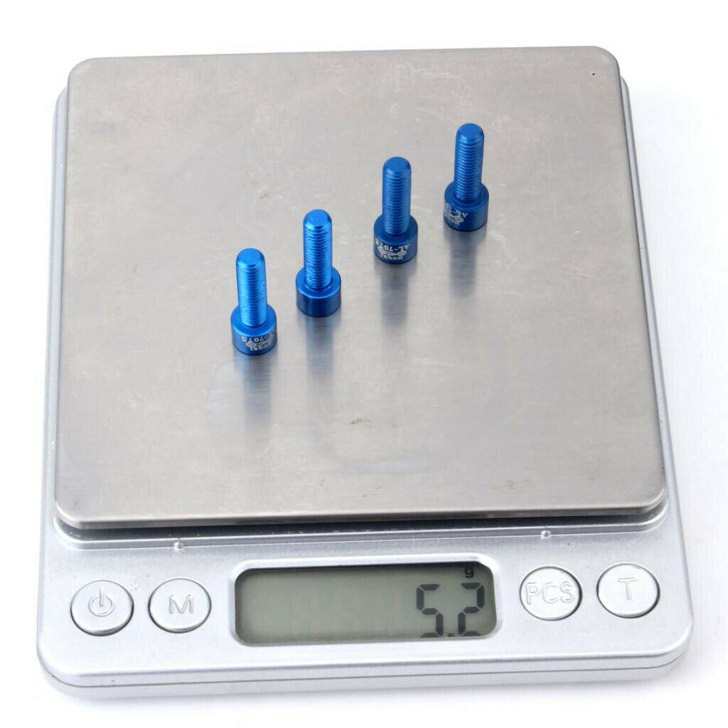 16Pcs CNC Aluminum Alloy Road Bike M5x17mm Bicycle Handlebar Stem Bolts