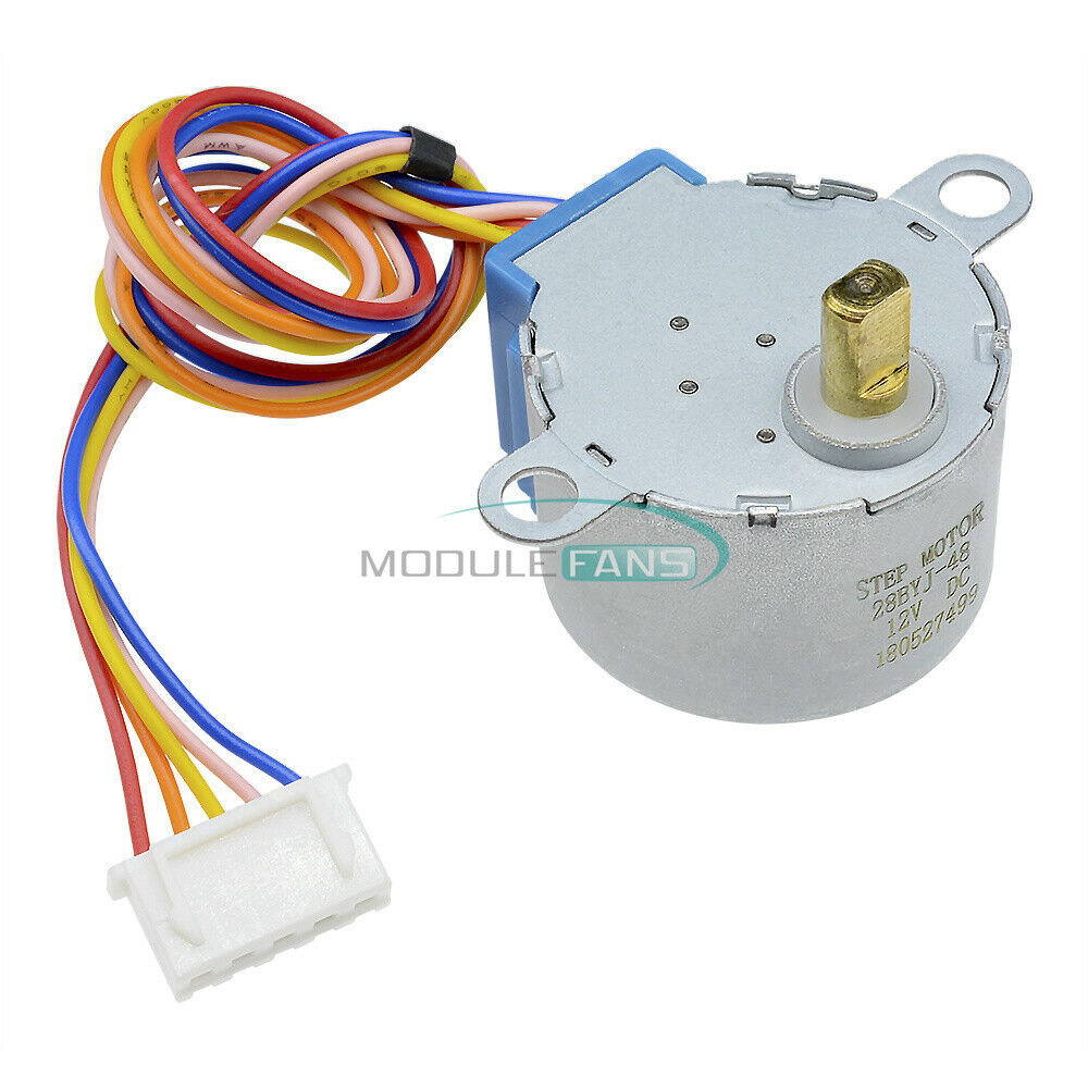 2PCS DC12V 4 Phase 28BYJ-48 Valve Gear Stepper Motor Step Motor For Arduino