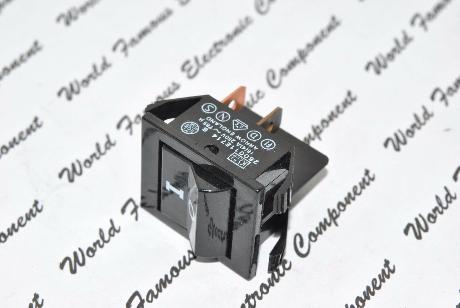 1pcs - KEMA KEUR 16A 250V~ On/Off Rocker Switch - 260011E714-B/2600 11E 714 B