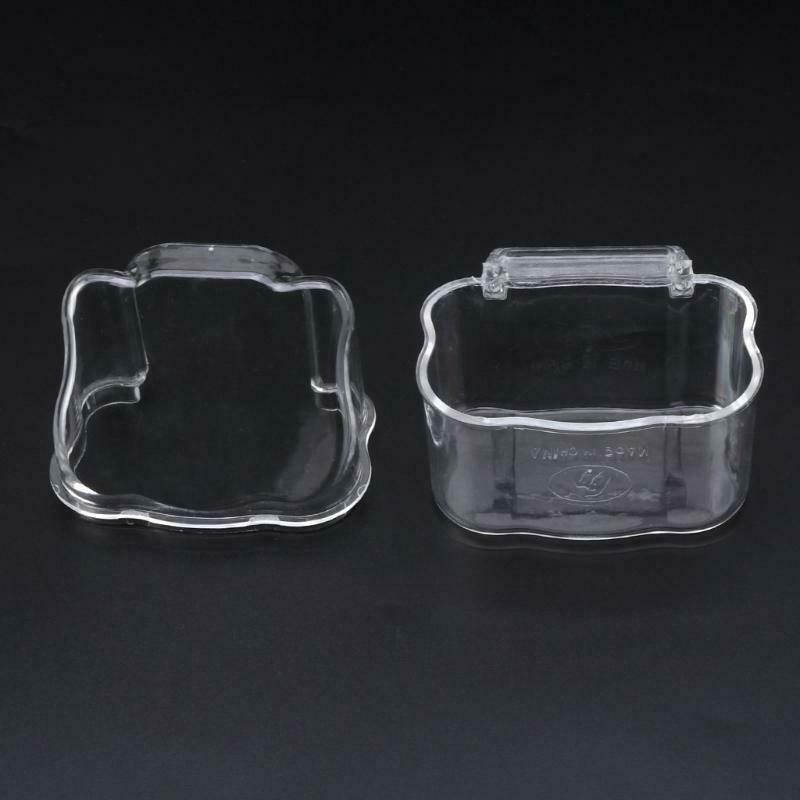 Acrylic Bird Feeder 2Pcs/Set Cage Hanging Dish Feeder Dispenser Drinker Supplies