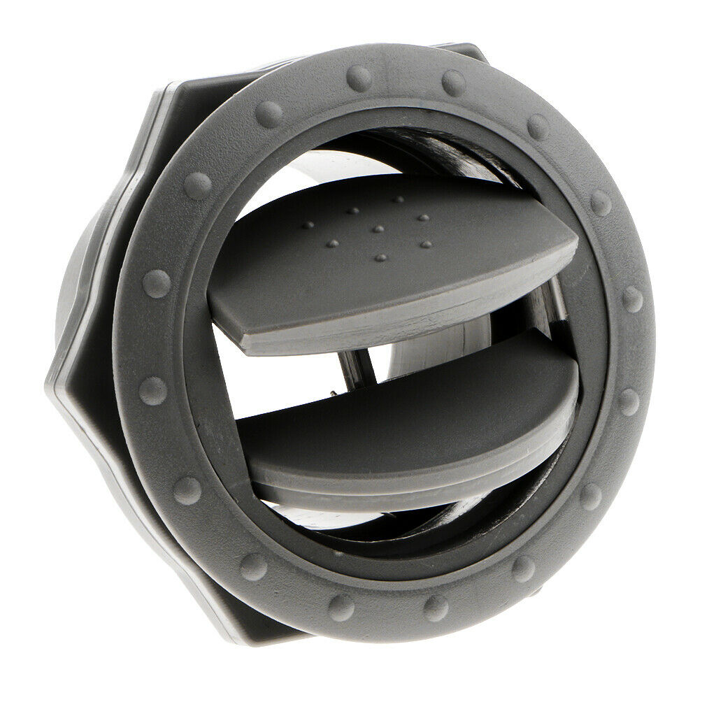 Round Car RV Trailer Side Roof 60mm Outlet Air Vent Cover Exhaust Air Grey