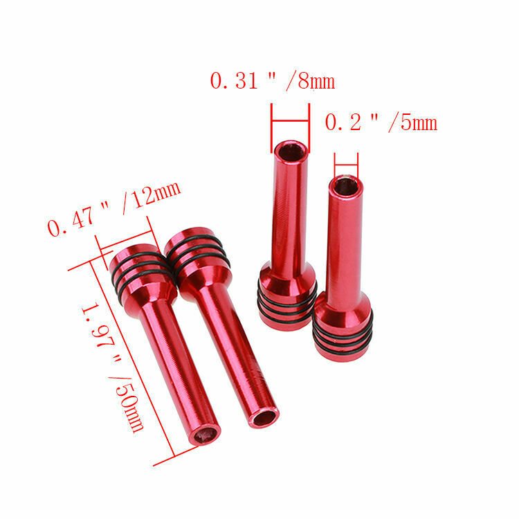 4Pcs 50mm Red Billet Aluminum Interior Door Lock Knobs Pins For Car Auto Hot Rod