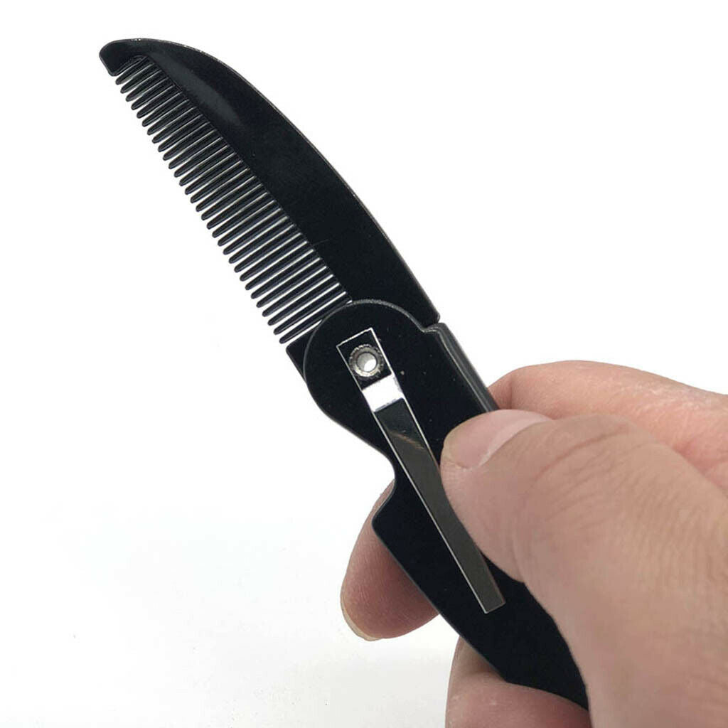 Handmade Plastic Foldable Mustache Beard Comb for Pockets Wallet Anti-static