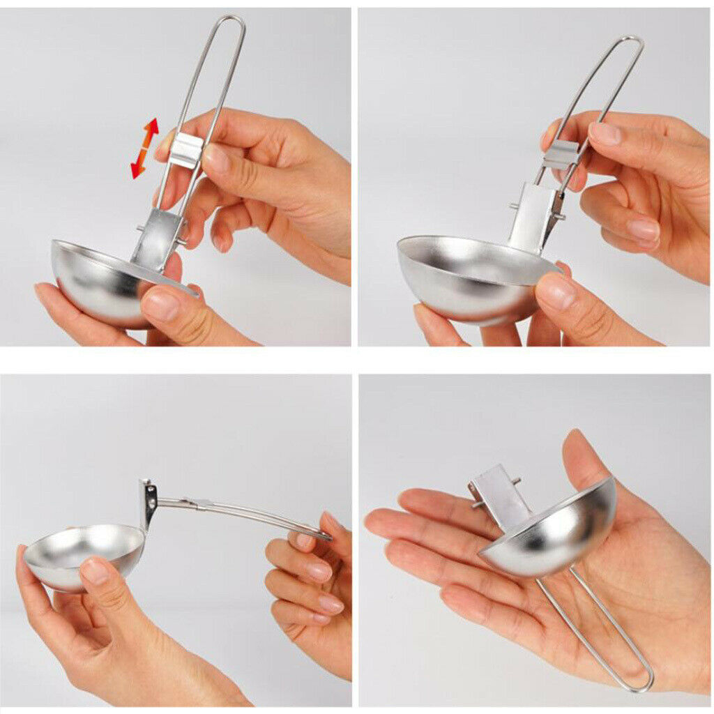3x Camping Kitchen Utensils Soup Slotted Baking Cookware for BBQ Hiking
