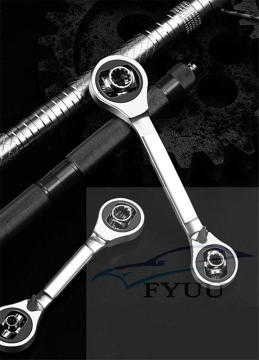 8 in 1 Wrench 8 Ratchet Sockets Switchable Tiger Wrench Double Head Spanner