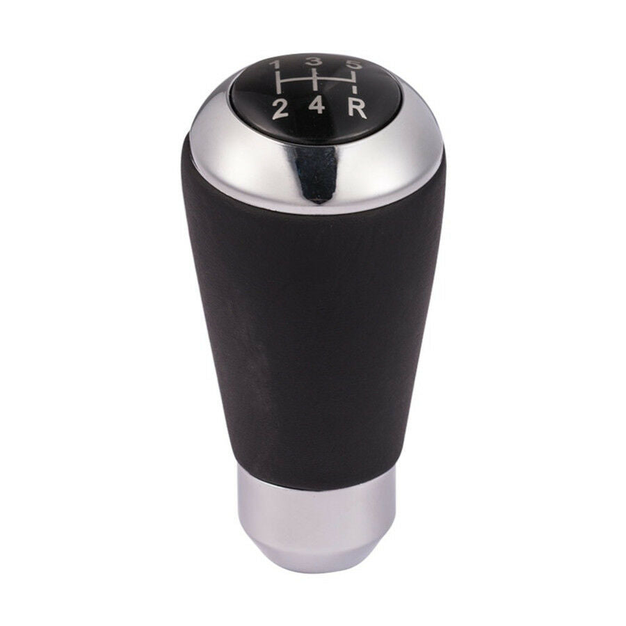 Black Leather Manual 5 Speed Car Gear Stick Shift Knob Lever Handle Shifter MT