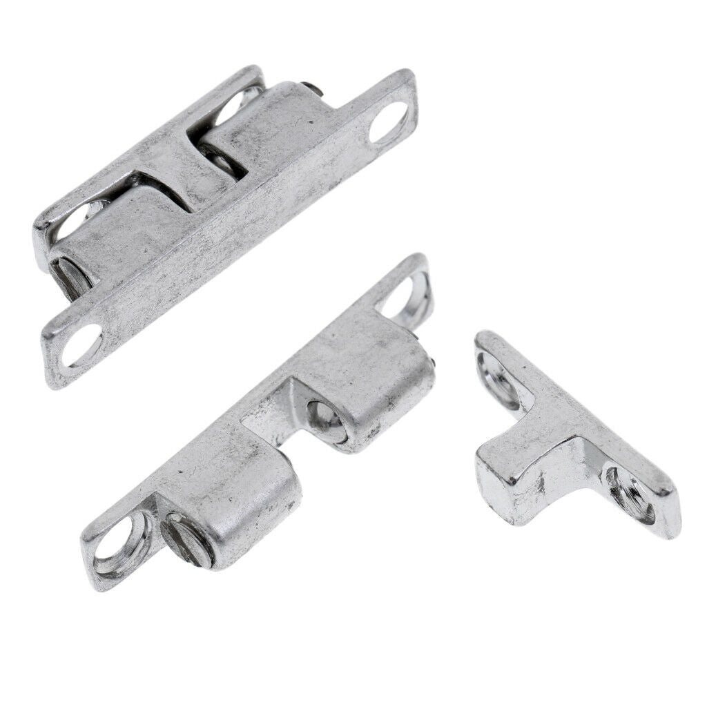 2 Pieces Boat Marine Cabinet Stainless Steel Ball Catch Door Stopper Holder