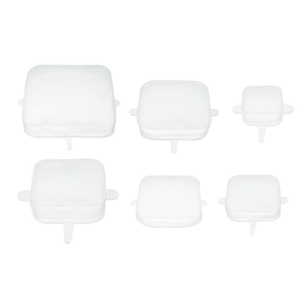 24x Universal Silicone Stretch Lids Round Food Storage Covers for Bowl Pots