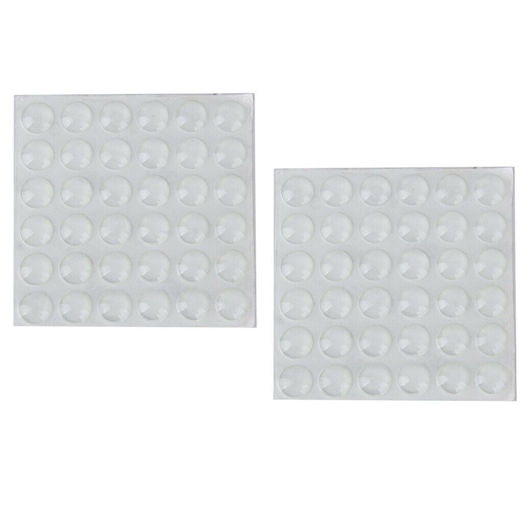 72Pcs Sheer Rubber Furniture Bumper Pads Non Slip for Doors Cabinets Glass
