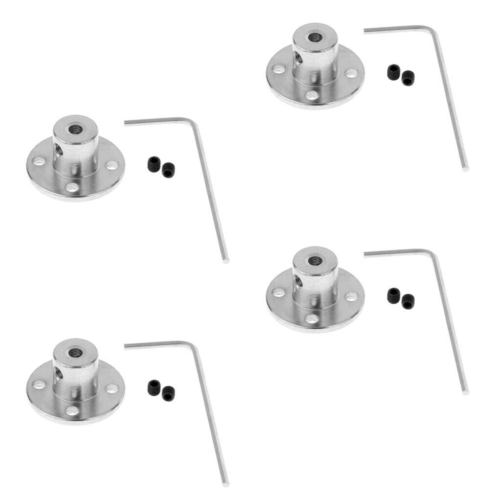 4 Pieces Rigid Flange Coupling Motor Guide Shaft Axis Bearing Coupler with