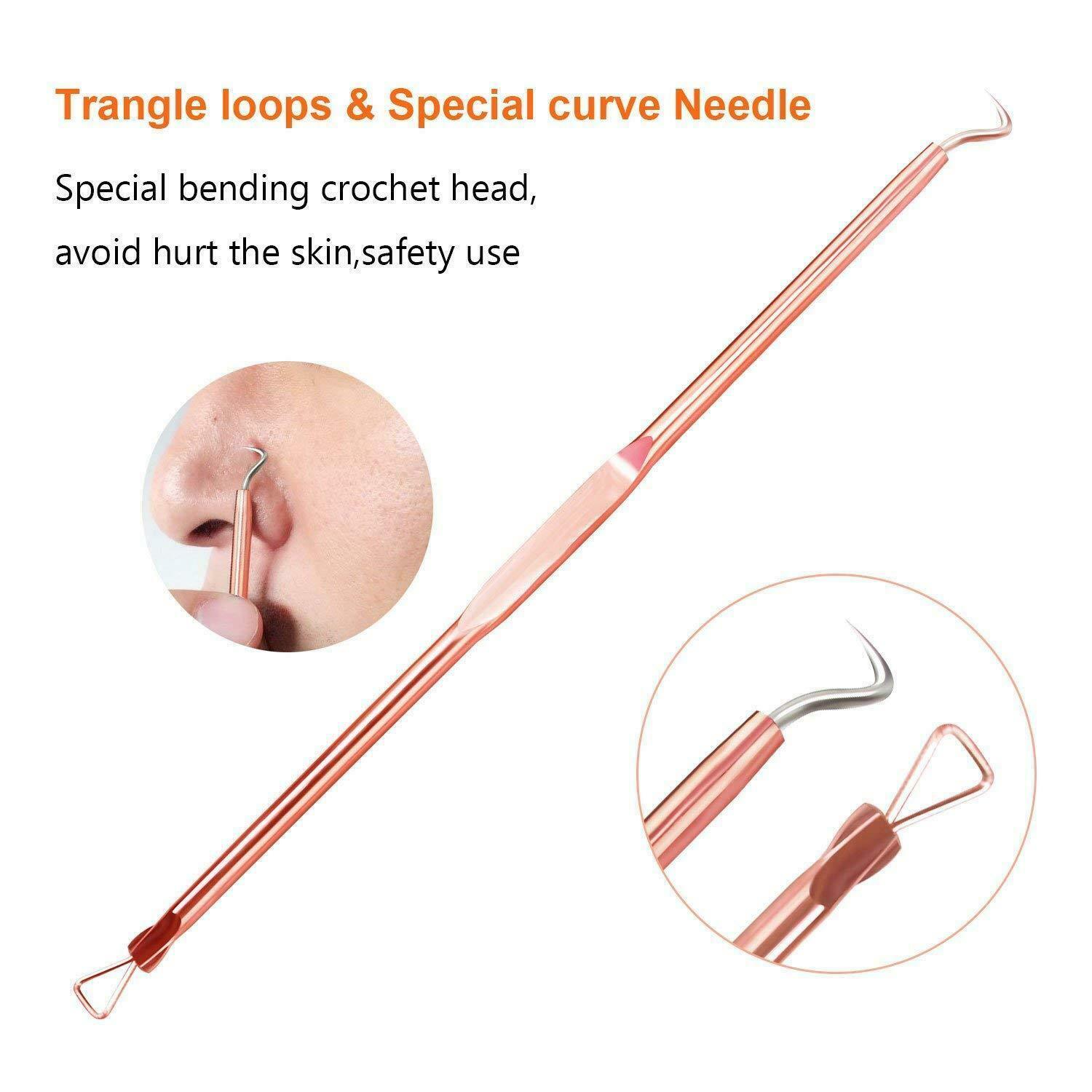 4Pcs/set Blackhead Extractor Tool Remover Pimple Blemish Comedone Kit Acne Clip
