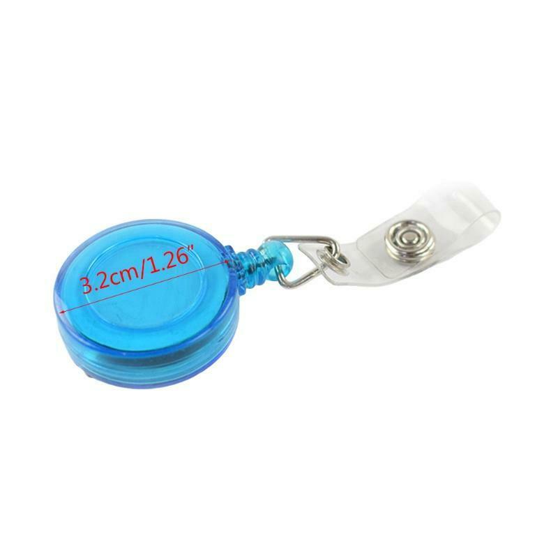 Creative Colored Retractable Badge Holder with Flexible Belt Clip Random Color