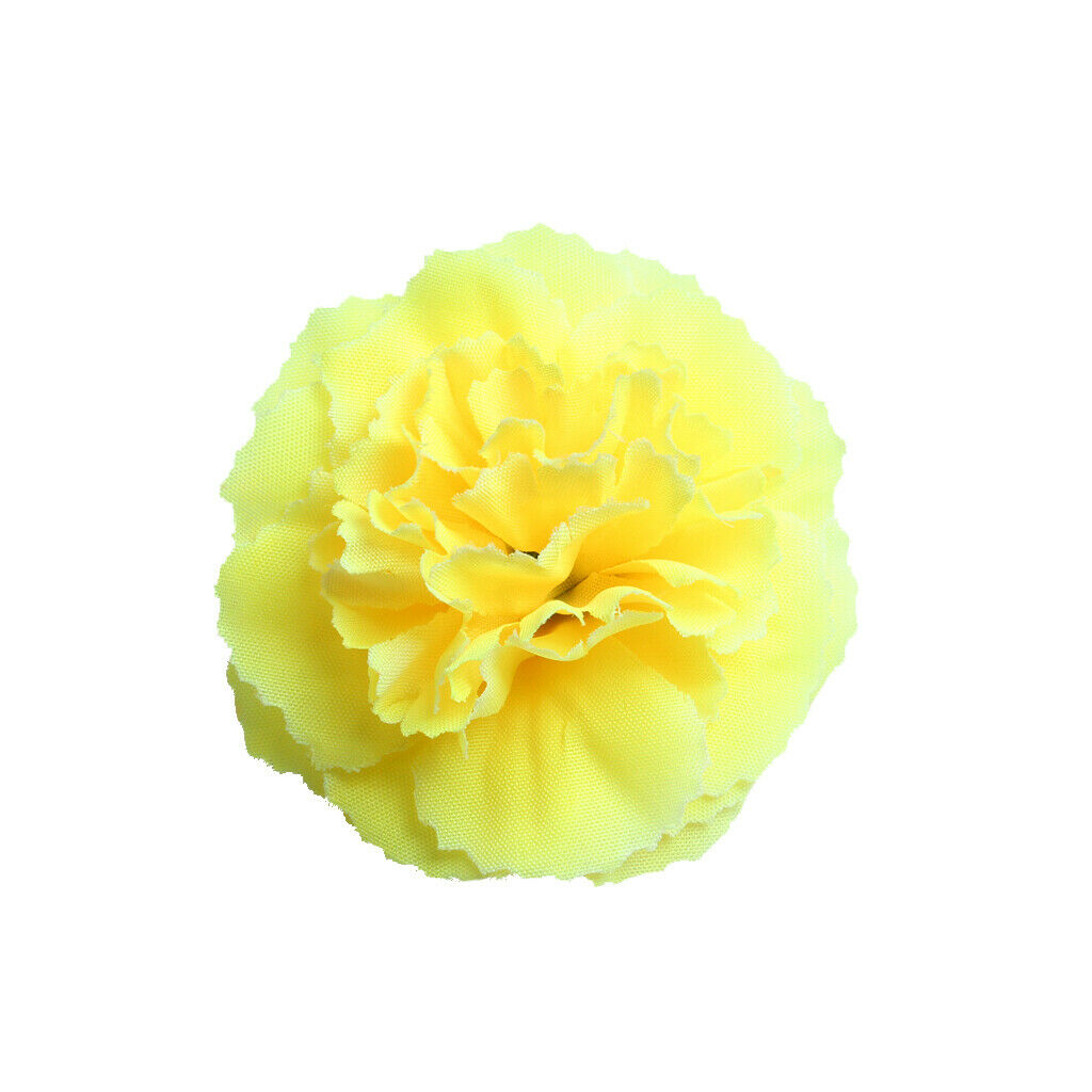 20 Pieces Artificial Silk Azalea Flower Heads Buds yellow