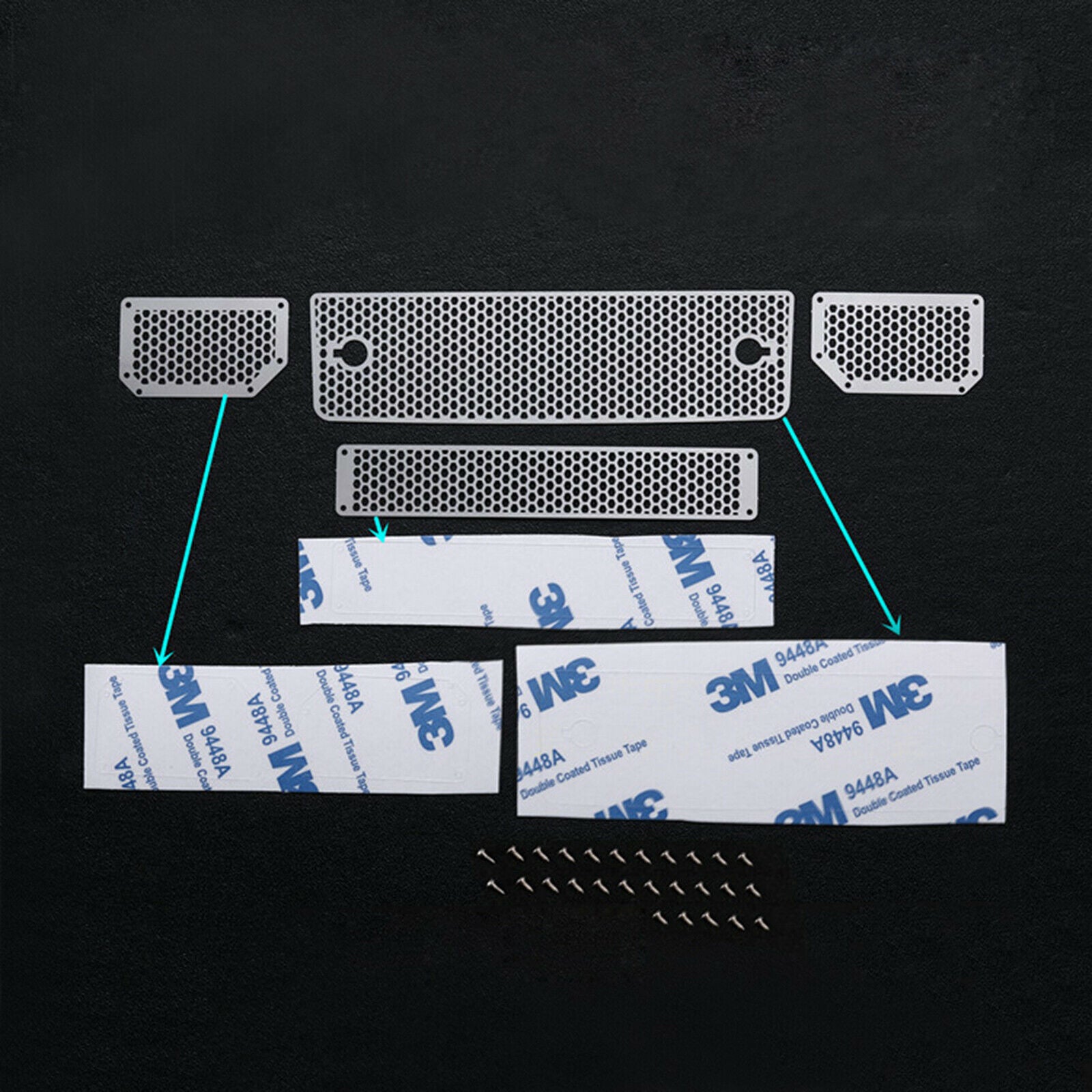 For TRAXXAS TRX6 TRX4 6x6 4x4 G63 G500 Intake Grille Cover Stainless Steel Set
