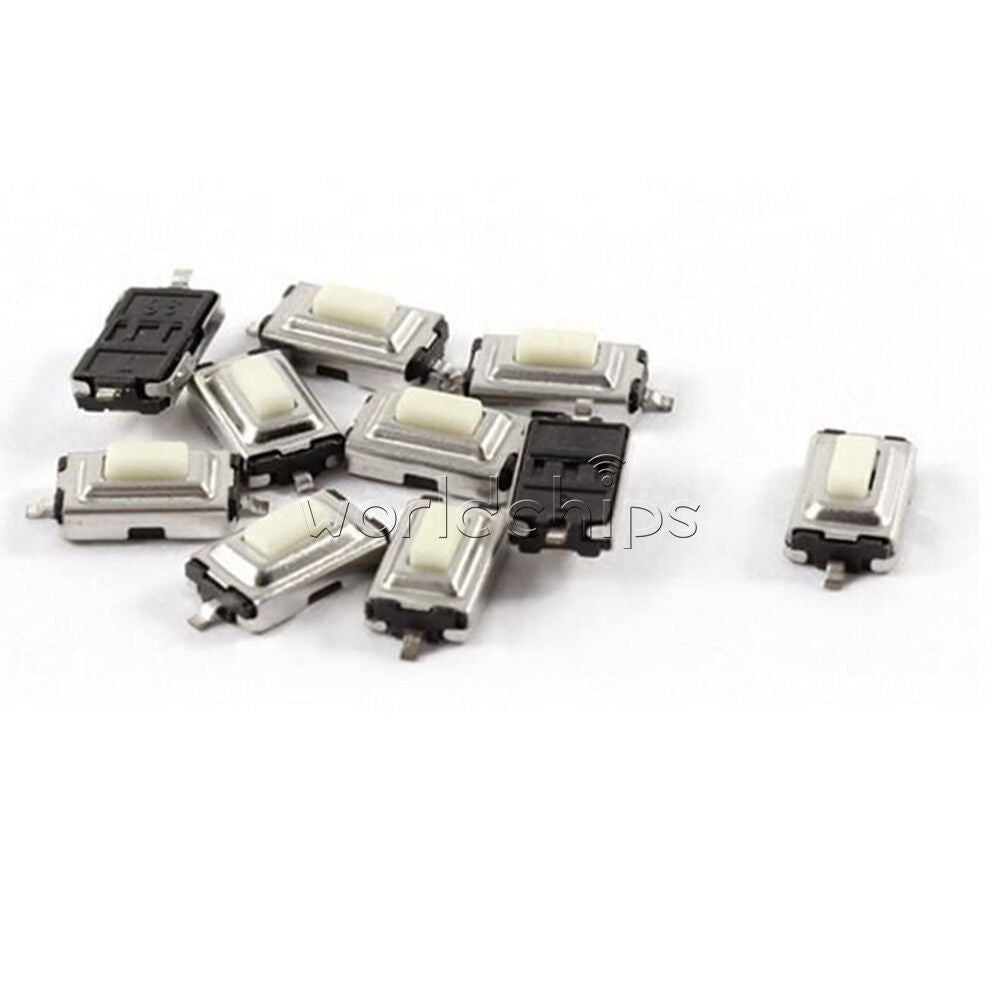 50PCS SMD Tactile PushButton Key Switch Momentary Tact 2 Pins 3x6x2.5mm