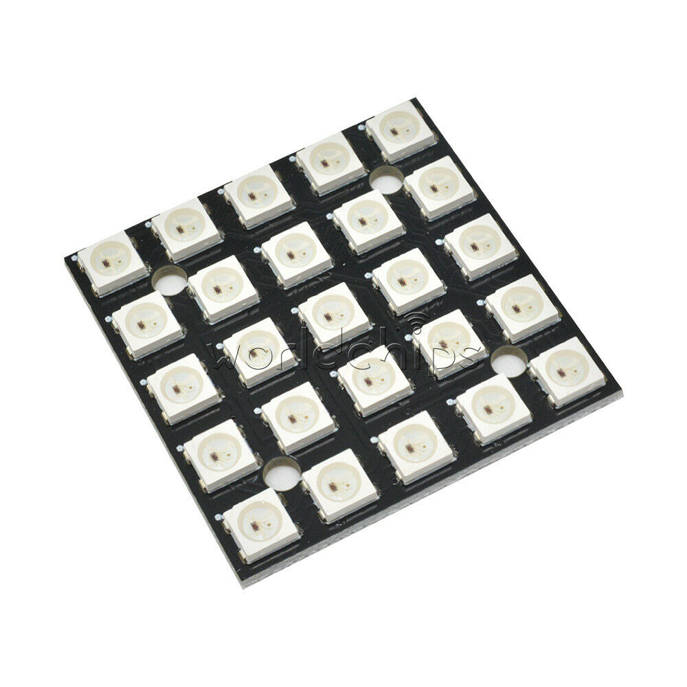 5X5 WS2812B LED Flexible Panel 5050 RGB Screen Light Display 25Bit Colorful