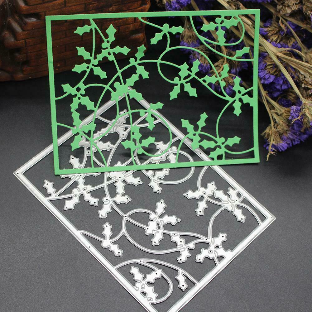 Retangle Leaves Metal Cutting Die Stencil Scrapbook Template Photo Craft @