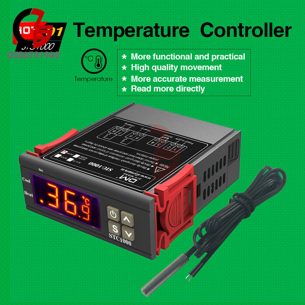 AC/DC 24V All-Purpose STC-1000 Digital Temperature Control Sensor Controller