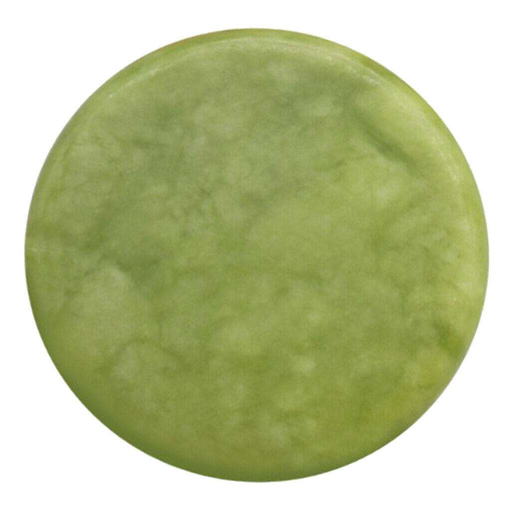 Round Olive Natural Jade Green Massage Stone Professional Facial Neck Back Spa
