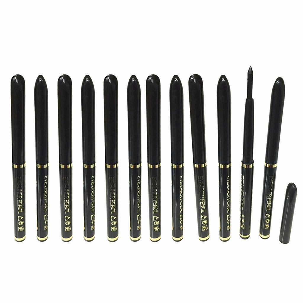 12pcs Pro Cosmetic Waterproof Eye Shadow Liner Eyeliner Makeup Pencil Pen