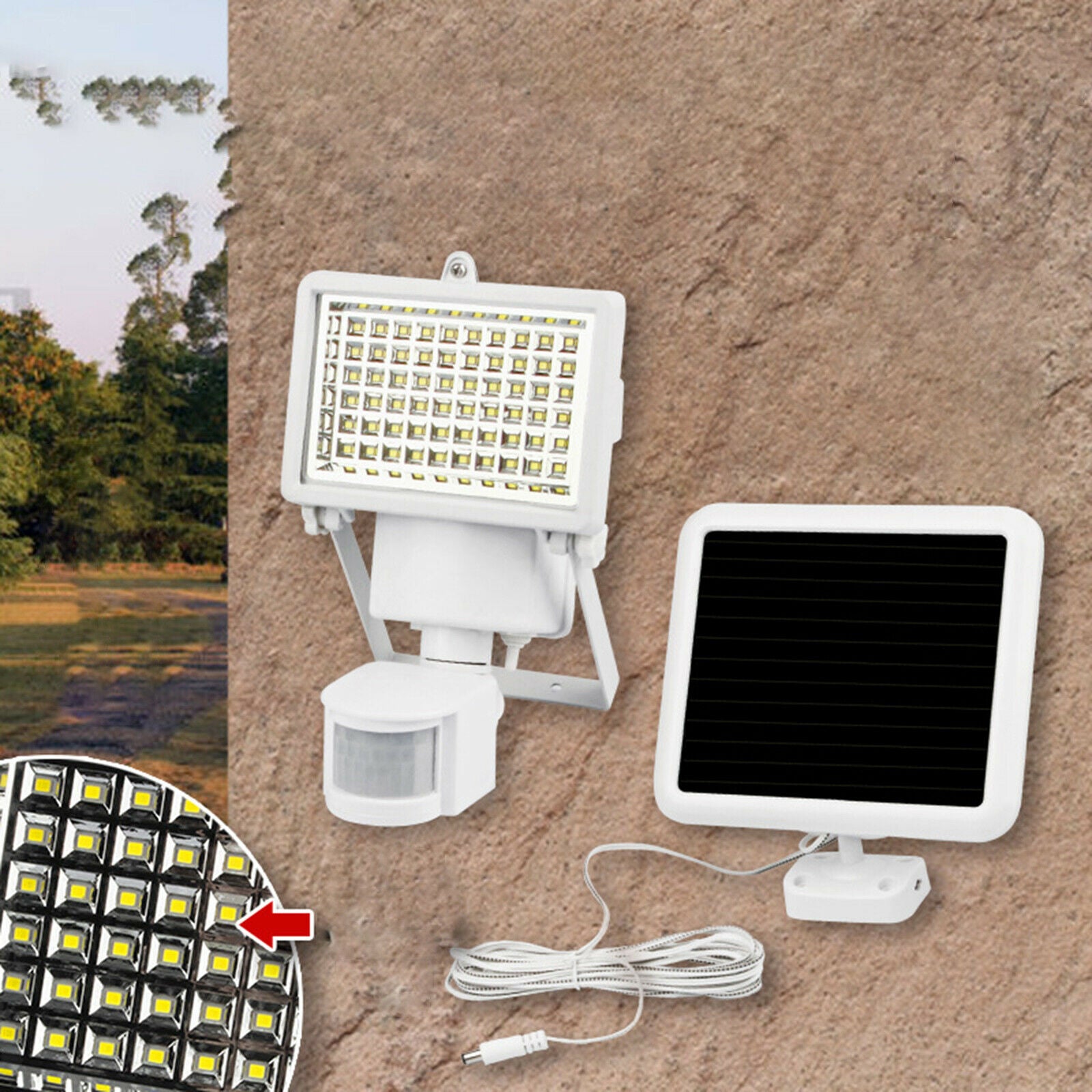 LED Solar Power Street Light Outdoor Garden Porch Wall Lights for Farmhouse