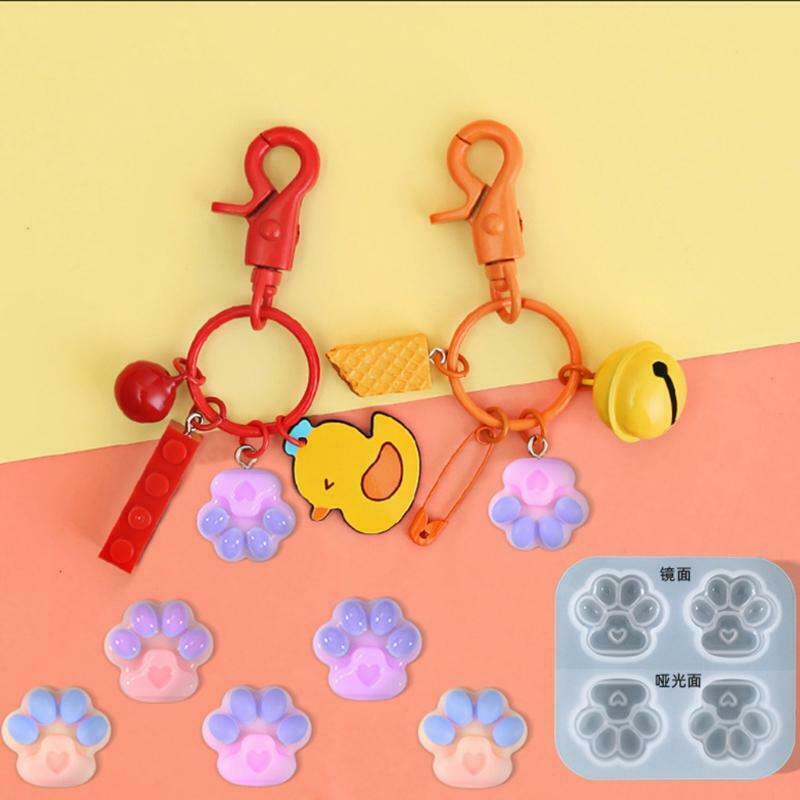 Clear DIY Keychain Pendant Jewelry Crafting Mould for Valentine Love Gift Craft