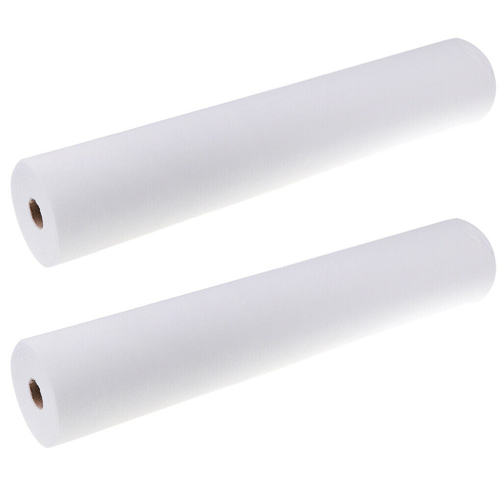 2 Roll Disposable Bed Sheets Waxing Table Covers Roll for Salon SPA White