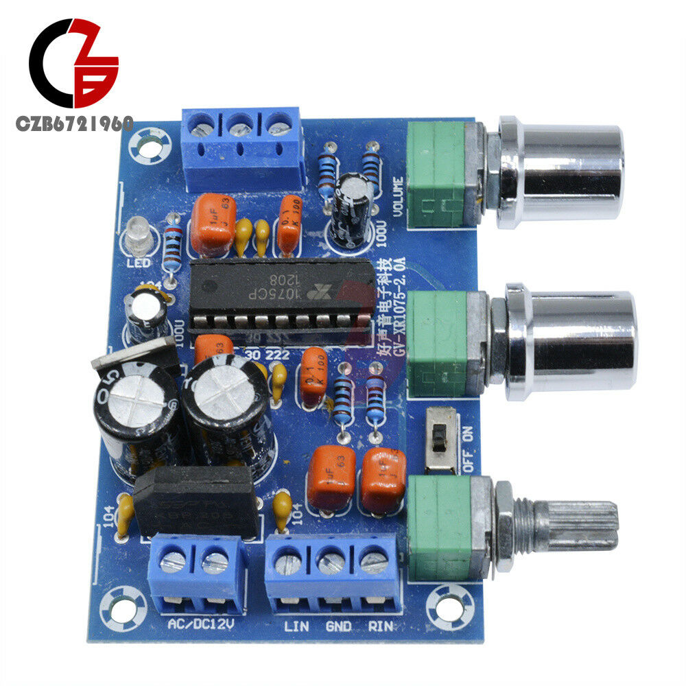 12V Preamplifier XR1075 BBE Sound Surround Effect Amplifier Preamp Board New