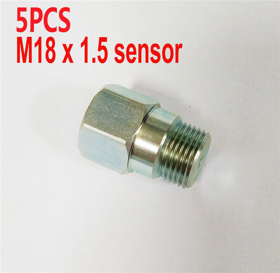 5Pcs O2 Oxygen Sensor Extension Extender Adapter Spacer M18X1.5 Thread Standard