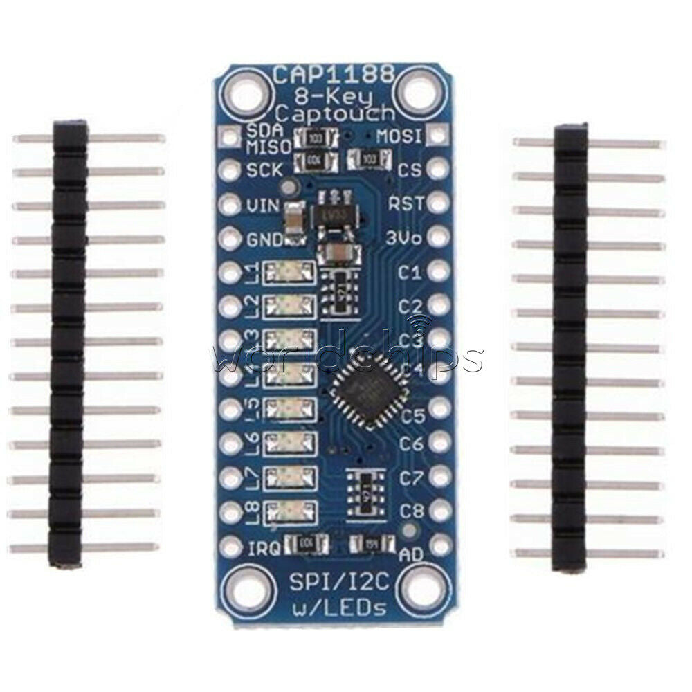 CAP1188 Module 8-Channel Capacitive Touch Sensor Breakout Board SPI I2C w/ LED