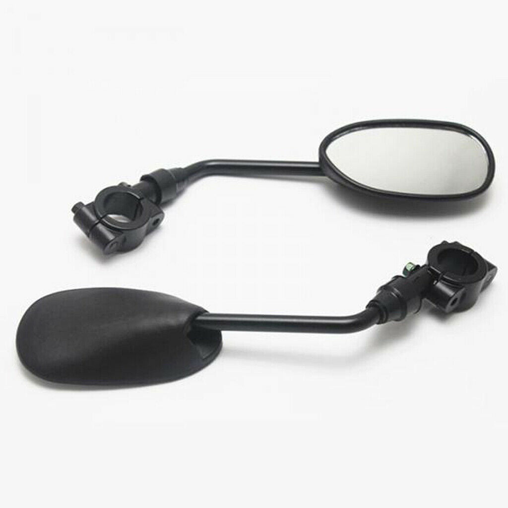 1 Pair Rear View Mirrors 3 '' Round 7/8 '' High Quality Aluminum End Bar Handle,