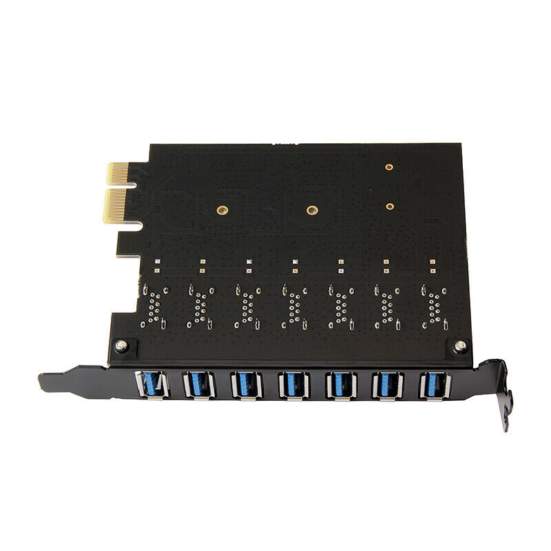 PCI-E 1X to 7 Ports USB 3.0 PCI Express Expansion Card Adapter Hub 5Gbps NEW