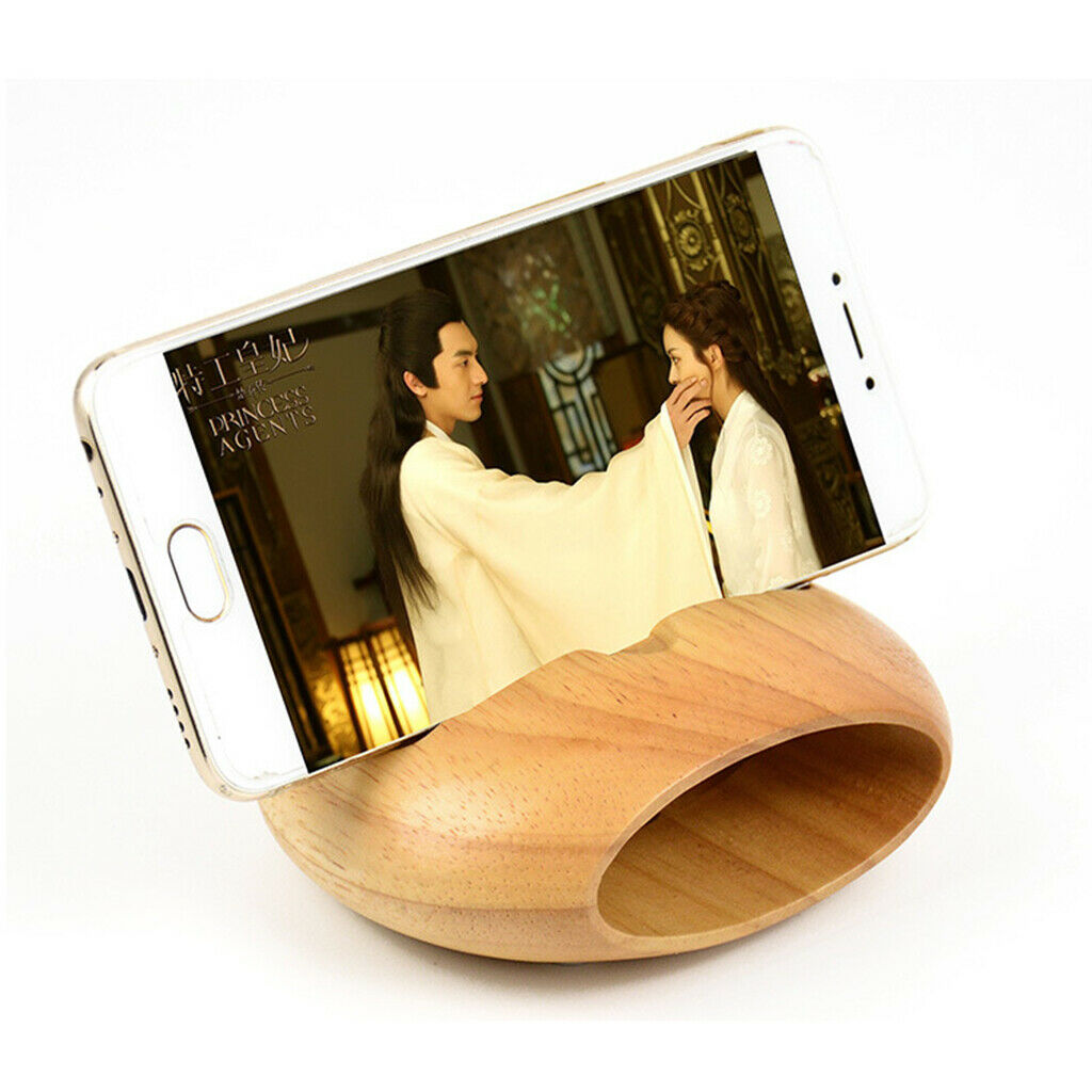 Universal Phone Sound Amplifier And Mobile Phone Wooden Holder Stand