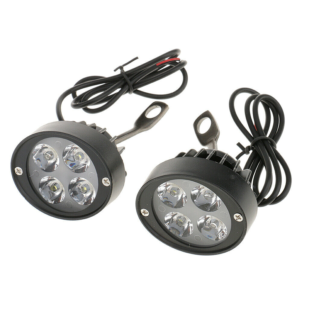 2pcs 15W Motorcycle  Automobile ATV 4 LED Anti Fog Light Headlight Accessories