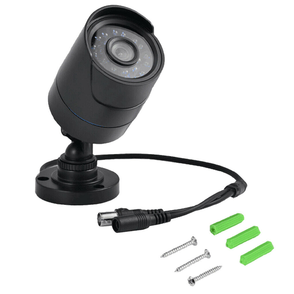 Black High Resolution Bullet Camera Outdoor with Night Vision Waterproof
