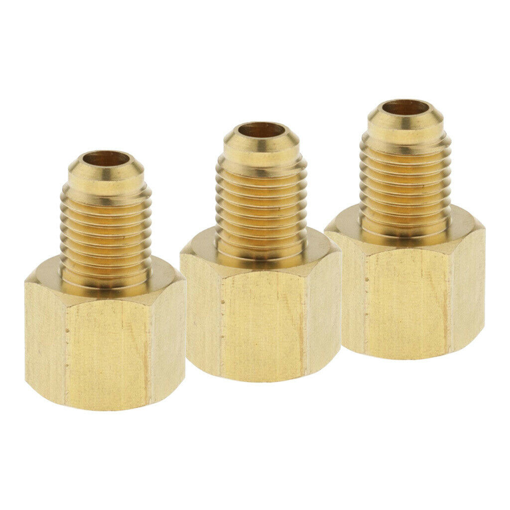 3 Fittings for Air Conditioning 1/4 Adapters for Hoses From SAE to G 1/4