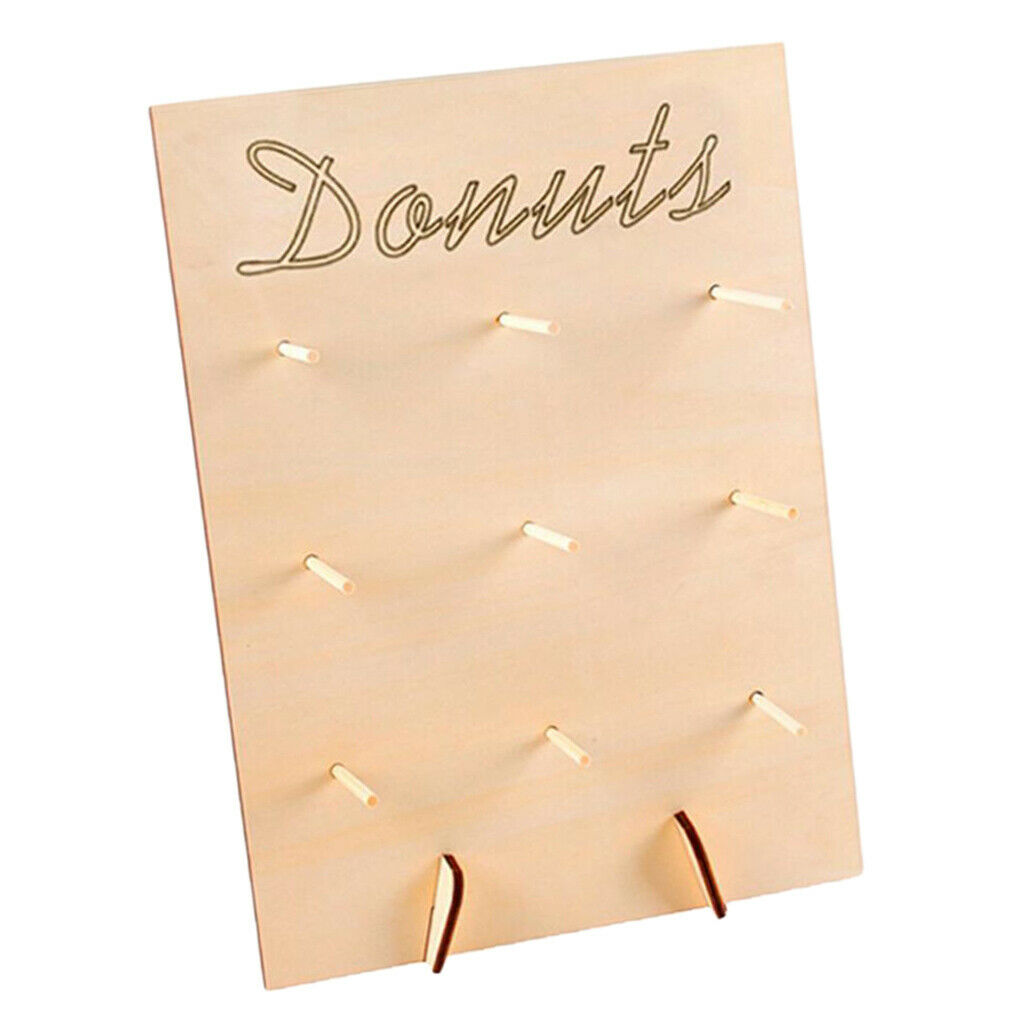 1Set Wooden Donut Display Wall Pack Birthday Wedding Party Sweet Treat Stand