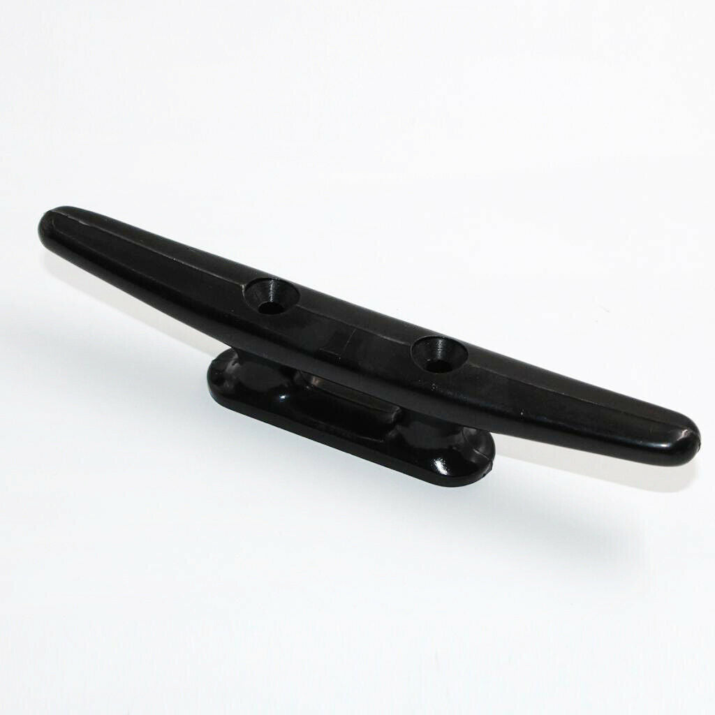 7" Cleat Heavy Duty Black Nylon Open Base Boat & Dock Cleats