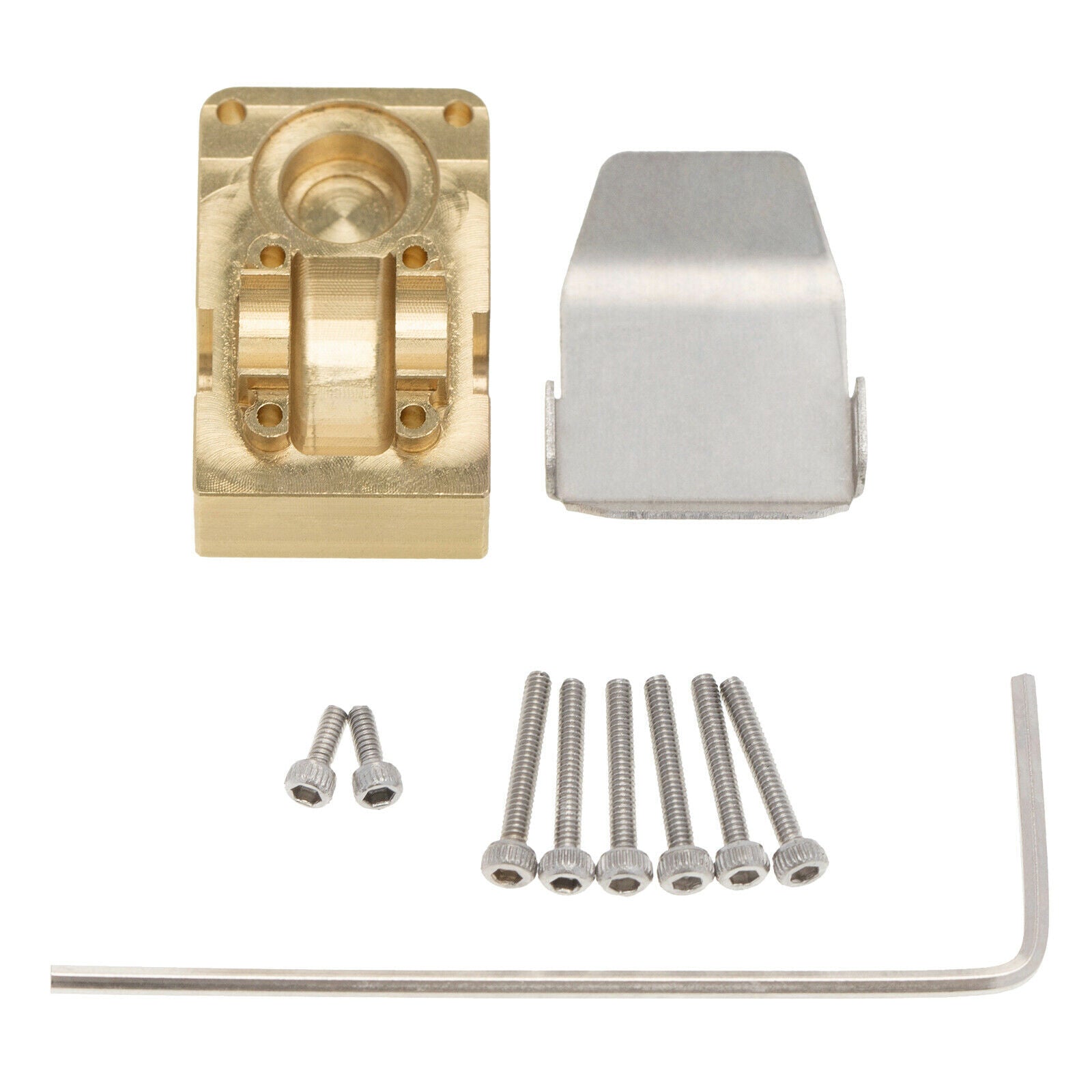 Brass Racing Diff Cover w/ Guard Plate for Axial SCX24 AXI90081 1/24 RC Car