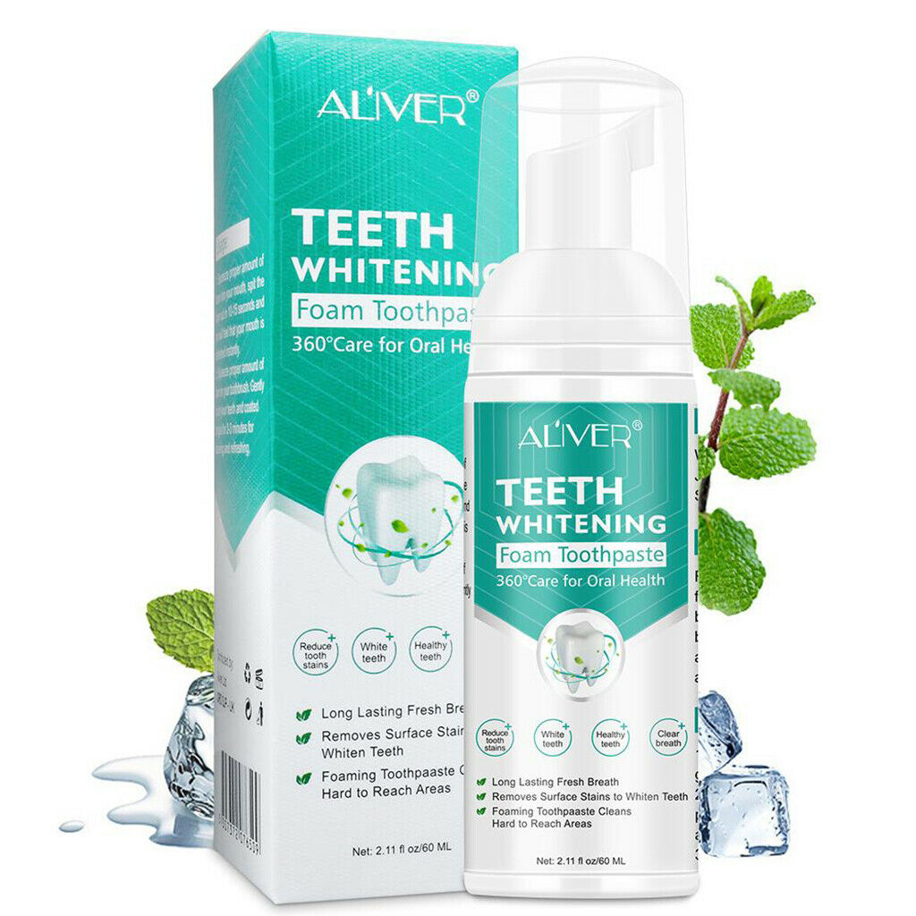 Clean Teeth Whitening Mousse Foam Toothpaste Cleaning Gums Freshen Breath 60ml